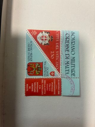 Sello Vaticano SOVRANO MILITARE DI MALTA 2,50