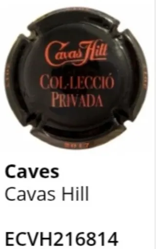 Placa de Cava Cavas Hill Colección Privada