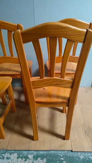 Pack 4 Sillas Madera Pino