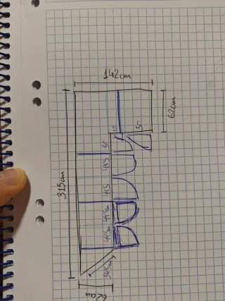 Armario vestidor muy grande en forma de L