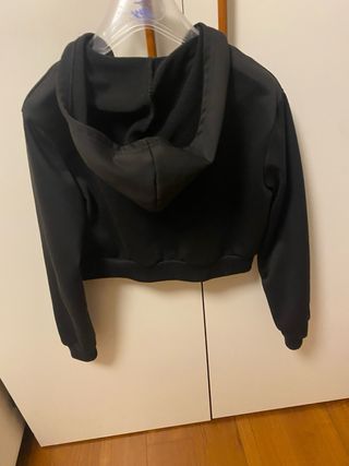 Felpa bambina cappuccio Shein nera