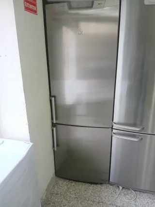 Nevera combi acero inoxidable