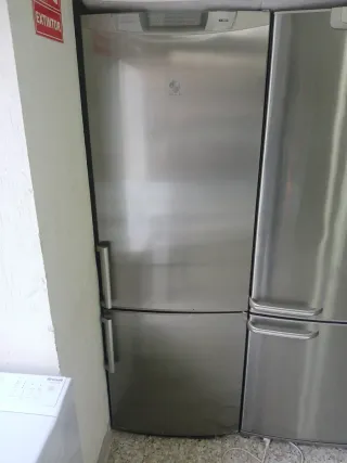 Nevera combi acero inoxidable