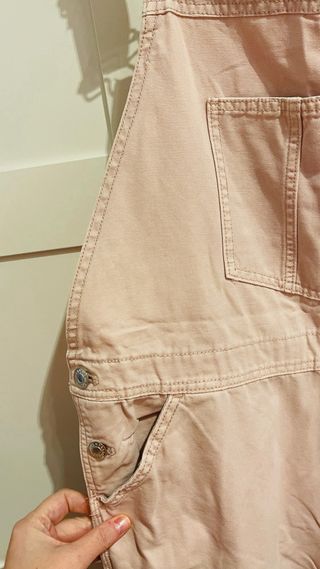 Peto vaquero rosa Mango