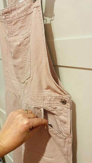 Peto vaquero rosa Mango