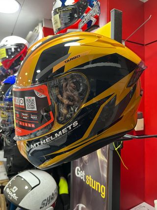 Casco Integral MT Targo Pro Sound Negro Dorado