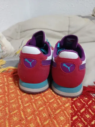 Zapatillas Puma Mujer Morado Rojo Blanco