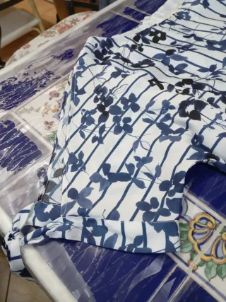 Vestido Verano Mujer Talla L Rayas Flores