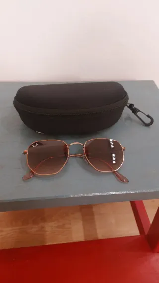 Gafas Ray-Ban Hexagonal Dorado y Rosa