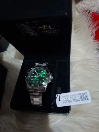 Reloj Emporio Limited Verde y Plateado