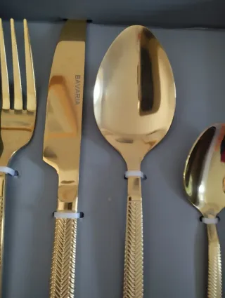 Posate Bavaria 24 Pezzi Acciaio Inox Oro