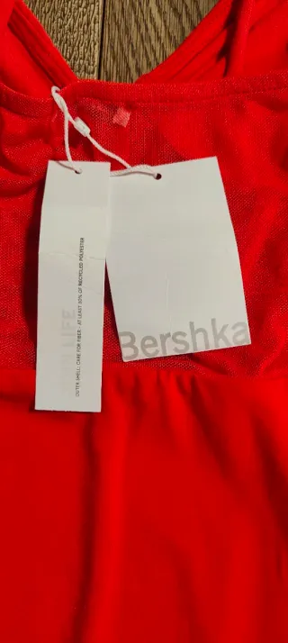 Abito a tubino corto arancione ragazza Bershka