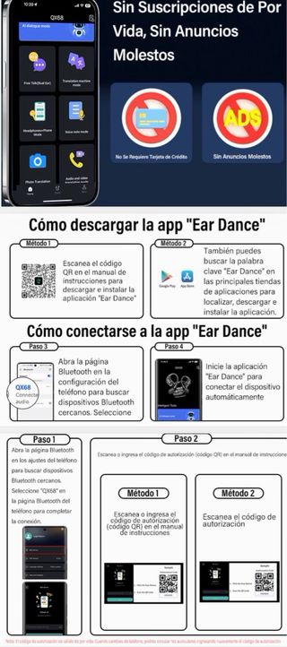 Auriculares inalámbricos Bluetooth Traductor