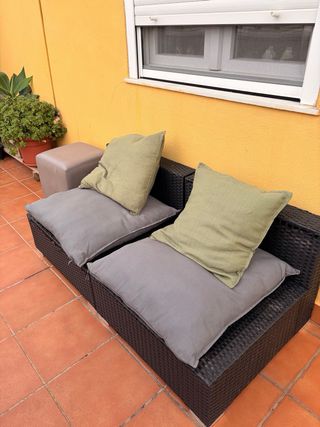 Sofas de jardín con mesa