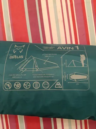 Tienda campaña Altus AVIN 1, 1 persona,ligera