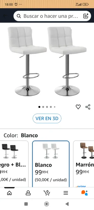 2 Taburetes de Bar Regulables