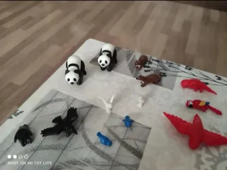 Cabaña Playmobil con animales
