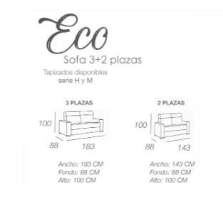 Sofá 2 y/o 3 plazas Eco