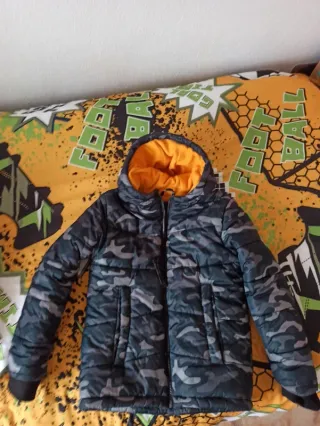 Abrigo niño T8 camuflaje naranja