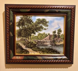 Set 2 Cuadros Esmaltados Decorativos Paisaje