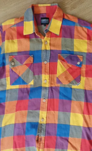 Camisa cuadros multicolor