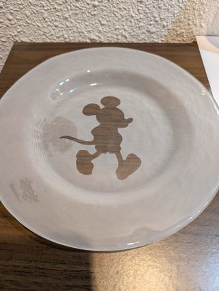 Plato Cristal Mickey Disneyland Paris Años 2000