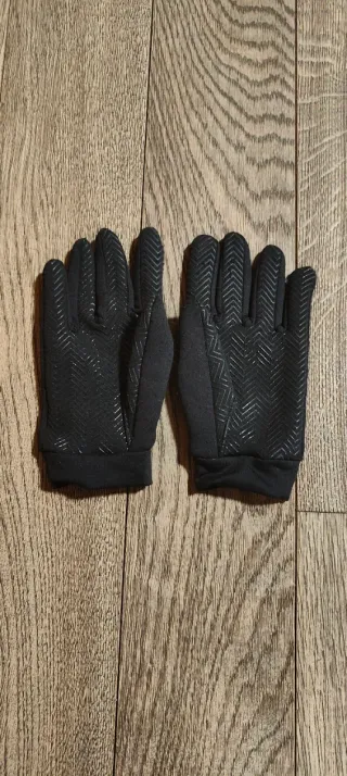 Guanti sportivi neri 14 anni bambina Kipsta