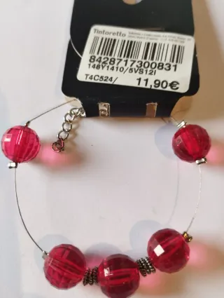 Pulsera Tintoretto Mujer Roja y Plateada