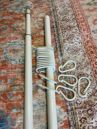 Barra cortina baño con anillas