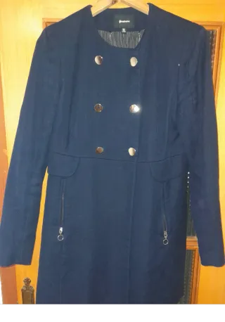 Abrigo Stradivarius Azul Marino Talla M