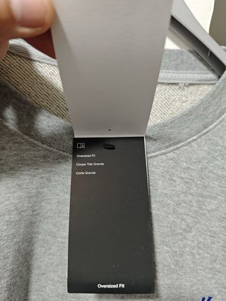 Sudadera Nike Gris Logo Azul