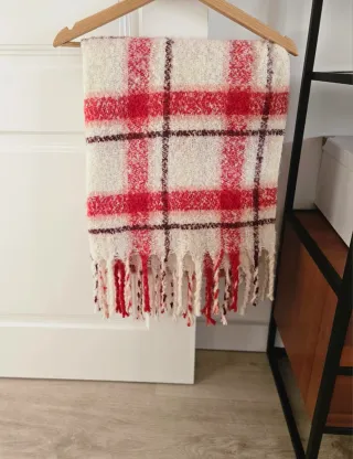 ✅️Bufanda grande cuadros rojos