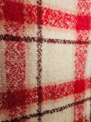 ✅️Bufanda grande cuadros rojos