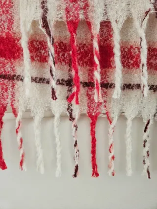 ✅️Bufanda grande cuadros rojos