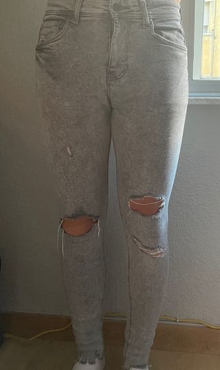 Pantalones grises Bershka - Talla S