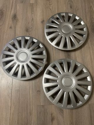 4 Llantas Chapa 13'' Microcar + Tapacubos