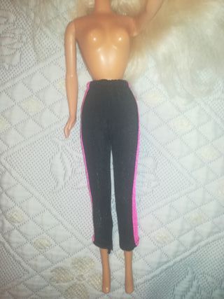 Calças/Leggings para Boneca - Preto e Rosa