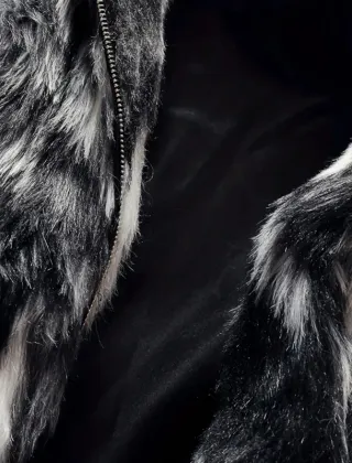 Gilet ecopelliccia cappuccio taglia L