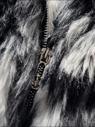 Gilet ecopelliccia cappuccio taglia L