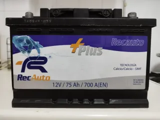 Batería Coche 75Ah RecAuto 700A