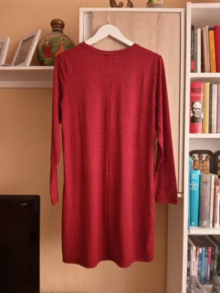 (M) Vestido corto manga larga elástico