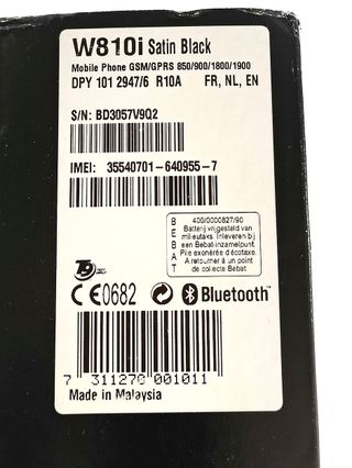 Sony Ericsson W810i Walkman Nero