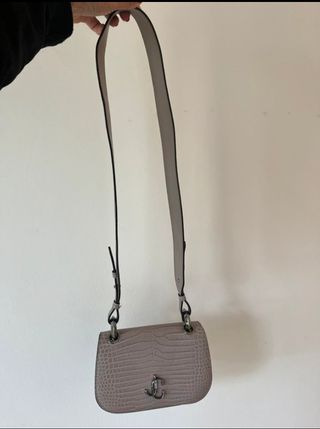 Bolso Jimmy Choo Beige/Plata Cocodrilo