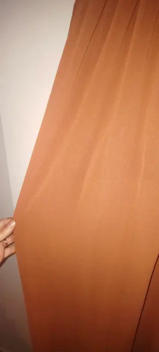 Vestido largo encaje negro y naranja Talla S