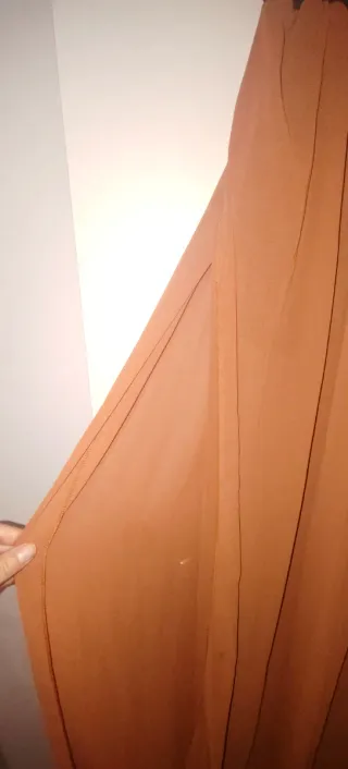 Vestido largo encaje negro y naranja Talla S