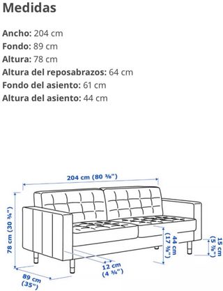 Sofá de 3 plazas LANDSKRONA