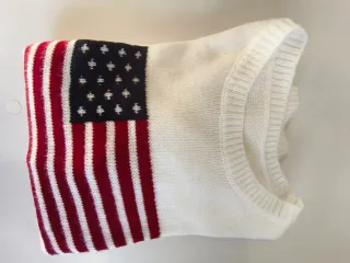 Jersey blanco mujer bandera USA