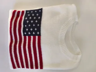 Jersey blanco mujer bandera USA