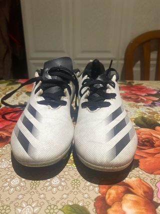 Zapatillas Fútbol Adidas Niño Blancas