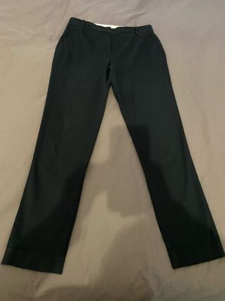 Pantalón recto negro Massimo Dutti mujer